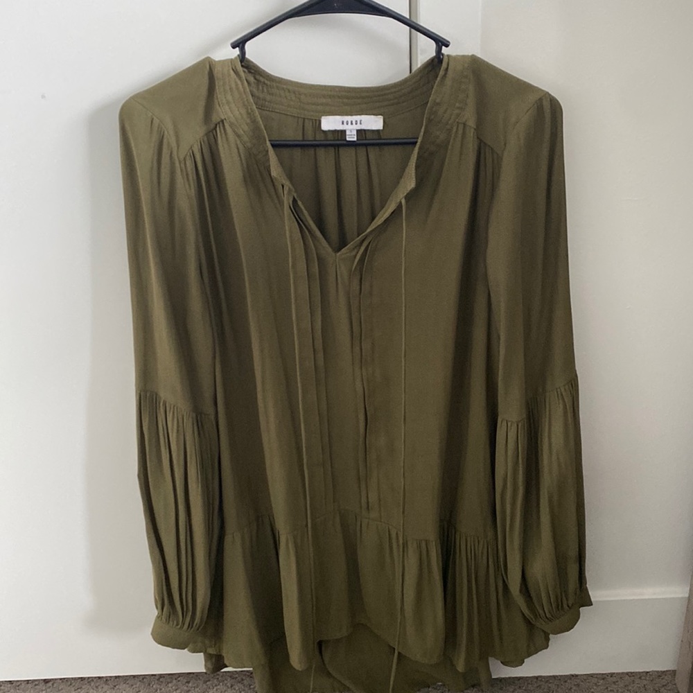 Olive green flowy tunic